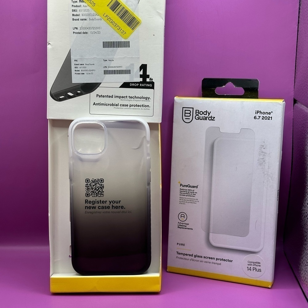 🖤BNIB BODYGUARDZ HOMBRE PHONE CASE + SCREEN PROTECTOR IPHONE 14 PLUS🖤